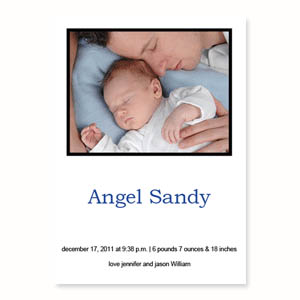 Baby-ist-da, 12,7 cm x 17,8 cm, einfache Karte, Weiss