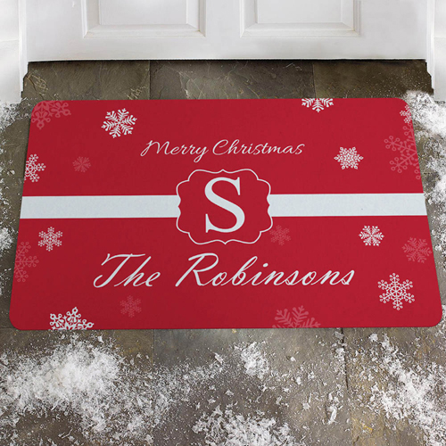 Weihnachten Geschenkideen als Fußmatten selber gestalten (Rot)