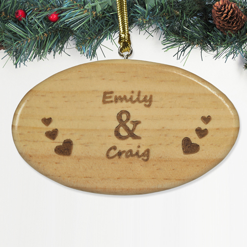 Die Segnungen der Liebe Personalisierter Holzschmuck