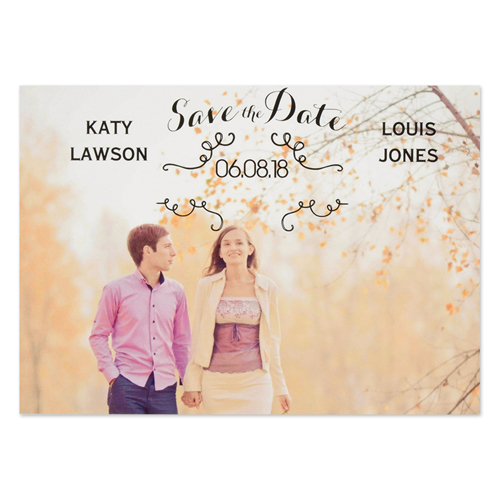 Zeitlose gebunden Hochzeit Save the Date Einladungskarte Gestalten 127x178