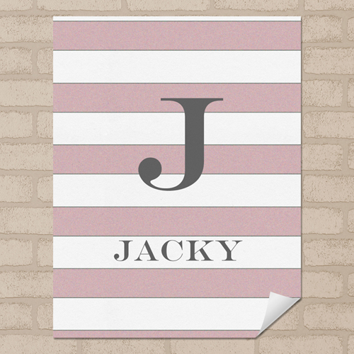 Pink Gesteift Personalisierte Namen Poster Klein 21,6 x 27,9 cm