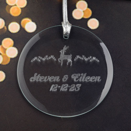 Rentier Weihnachtsschmuck Selbst Gestalten Glasschmuck Rund