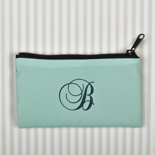 Monogramm Schmicktasche Reißverschluß Personalisieren 10,2 x 17,8 cm