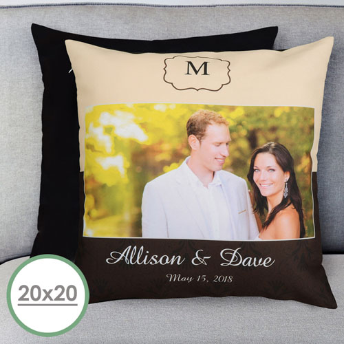 Hochzeitstag Personalisierter Kissenbezug 50,8 x 50,8 cm