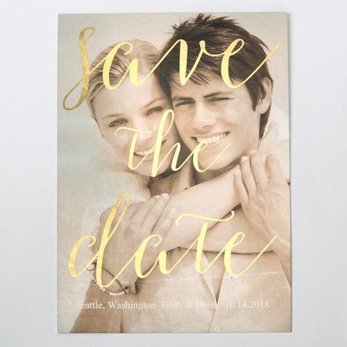 Gold Funken Save the Date Einladungskarte Personalisieren 127x178
