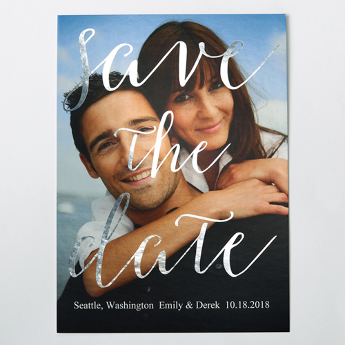 Silber Funken Save the Date Einladungskarte Personalisieren 127x178