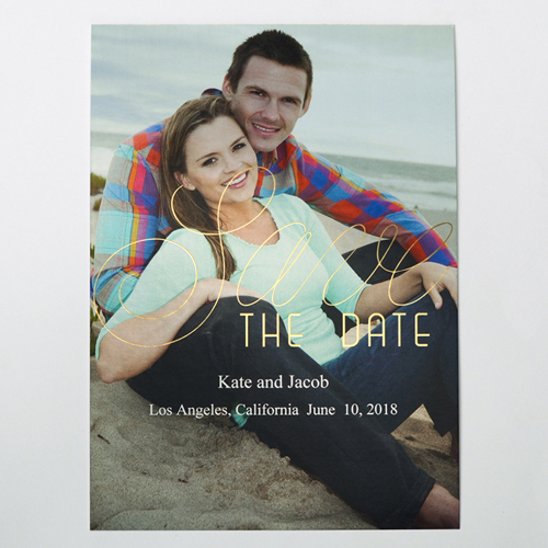 Goldener Moment Save the Date Einladungskarte Personalisieren 127x178