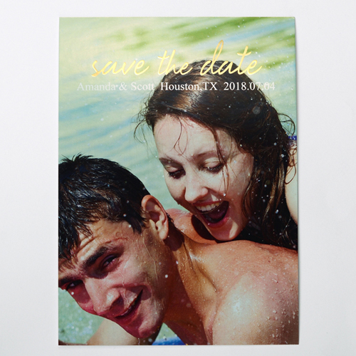 Ganz Schön Romantisch Gold Save the Date Einladungskarte Gestalten 127x178