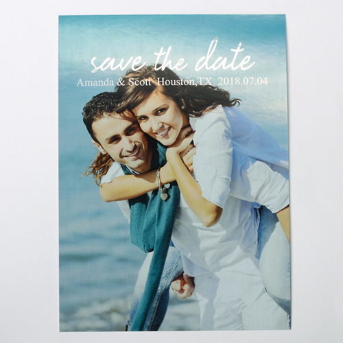 Ganz Schön Romantisch Silber Save the Date Einladungskarte Gestalten 127x178