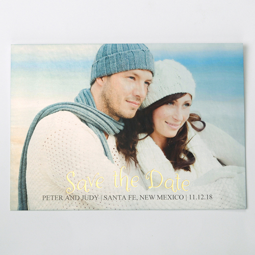 Einfach Gold Save the Date Einladungskarte Gestalten 127x178