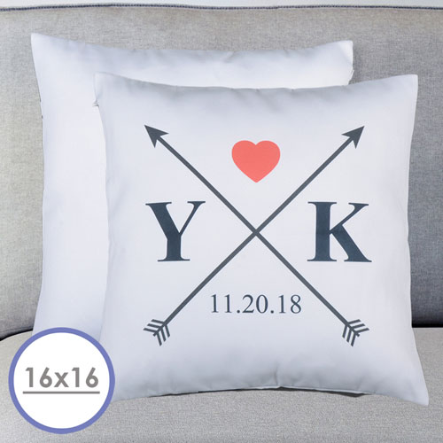 Hochzeit Pfeile Personalisierter Kissenbezug 40,6 x 40,6 cm