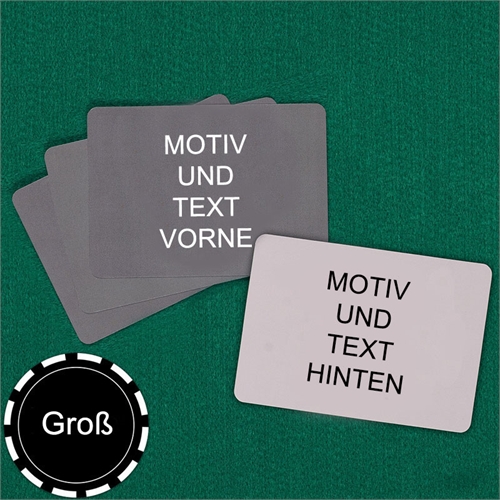 Große Spielkarten, Querformat, beidseitig leer