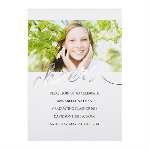 Cheers Silber Fotokarte Personalisieren 127x178