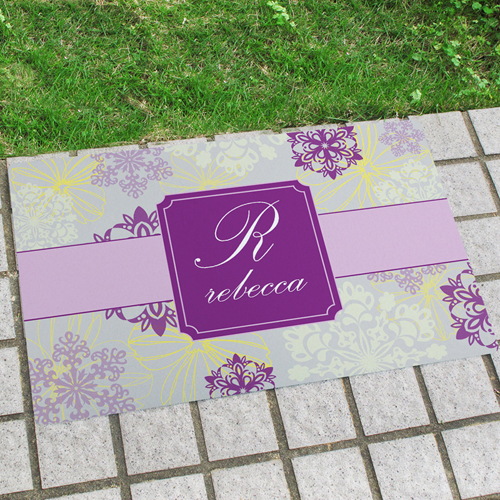 Frühlingsblumen Türmatte Fußmatte Schmutzfangmatte Personalisieren 43x69cm