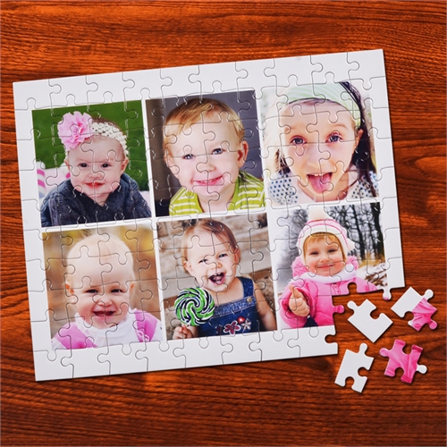 Puzzlekollage Sechs Bilder im Hochformat