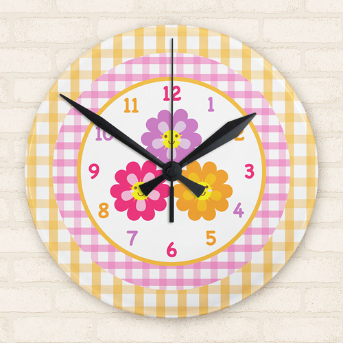 Hübsche Blume Wanduhr Personalisieren