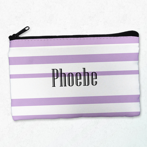 Lavendel Gestreifte Kosmetiktasche Personalisieren