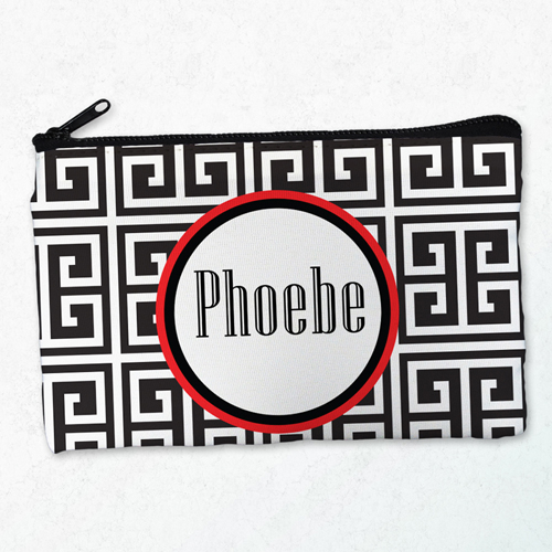 Schwarzes Gitter Kosmetiktasche Beide Seiten gleich Personalisieren