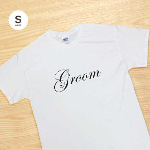 Bräutigam Weiß T-Shirt Baumwolle Gestalten Small Kleine Größe Erinnerung