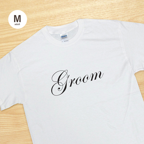 Bräutigam Weiß T-Shirt Baumwolle Gestalten Medium Erinnerung