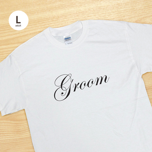 Bräutigam Weiß T-Shirt Baumwolle Gestalten Große Größe Large Erinnerung