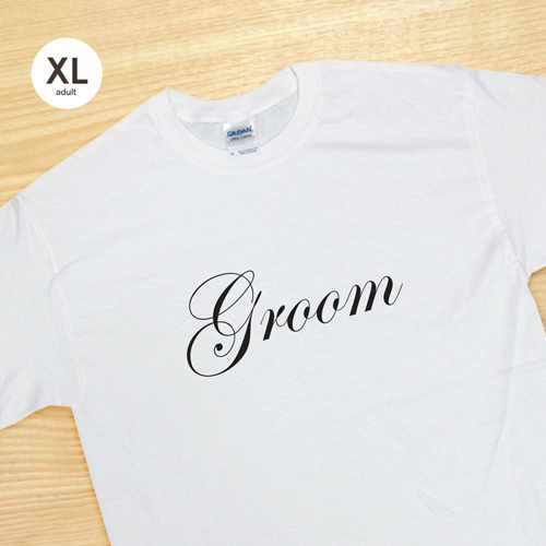Bräutigam Weiß T-Shirt Baumwolle Gestalten XL Erinnerung