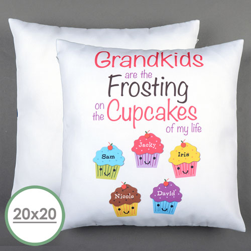 Fünf Cupcakes Personalisierter Kissenbezug 50,8 x 50,8 cm