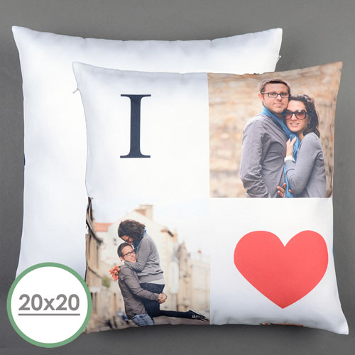 I love Herz Personalisierter Kissenbezug 50,8 x 50,8 cm