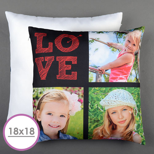 LOVE Rot Personalisierter Kissenbezug 45,7 x 45,8 cm