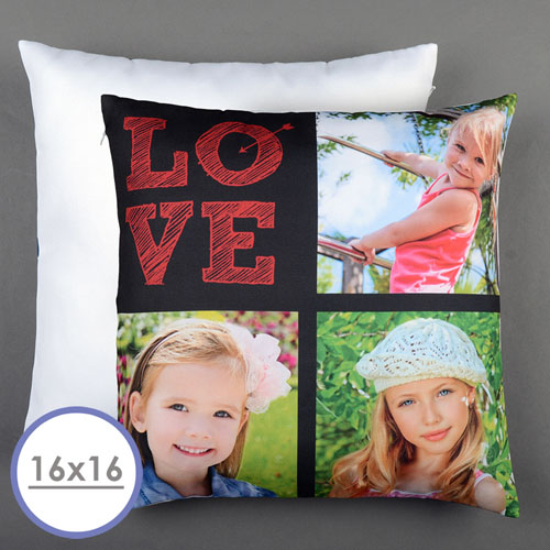 LOVE Rot Personalisierter Kissenbezug 40,6 x 40,6 cm