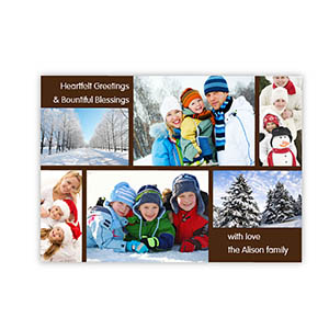 Photokollagekarte Gesegnete Weihnachten - Schoko