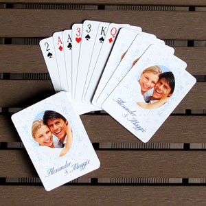 Hochzeitstag Personalisierte Foto-Spielkarten