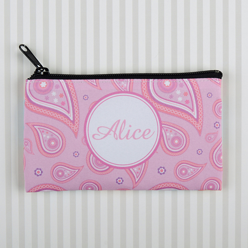Pink Schmicktäschchen Clutch Reißverschluß 10,2 x 17,8 cm Personalisieren