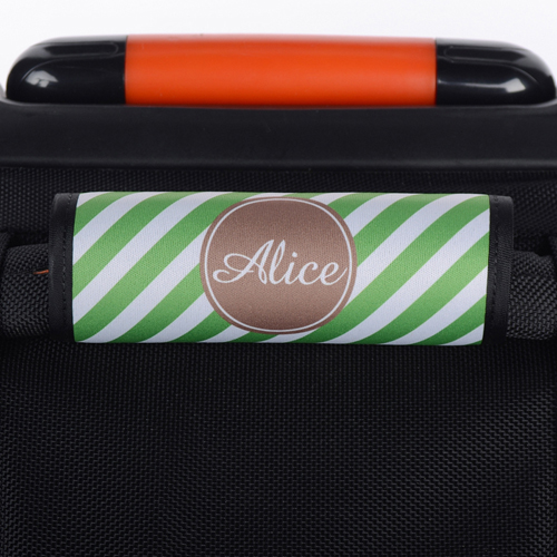 Grüne Streifen Personalisiertes Kofferschild