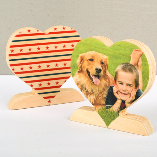 Sterne und Streifen Stars and Stripes Fotoherz aus Holz Personalisieren USA