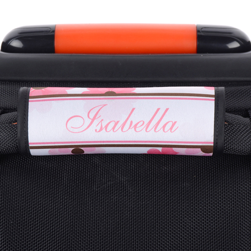 Pink Floral Personalisierter Kofferanhänger