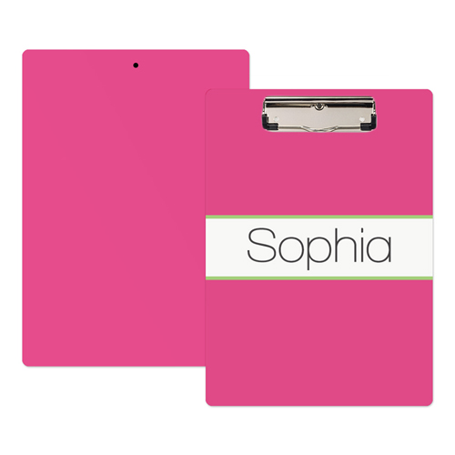Pink Gestreiftes Personalisiertes Klemmbrett