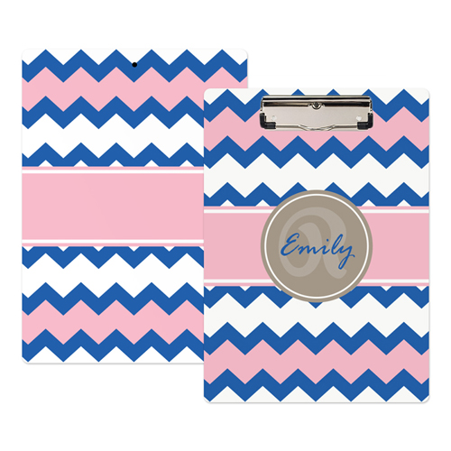 Wellen Blau und Pink Personalisiertes Klemmbrett
