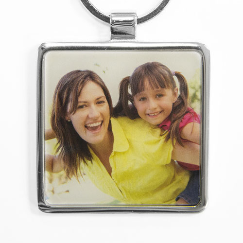 Personalisierter Foto Metall Schlüsselbund 50x50mm