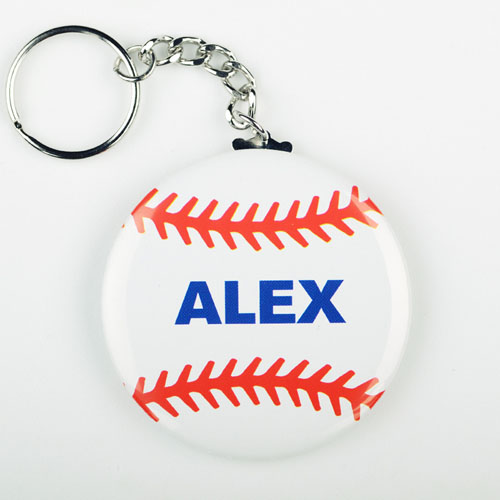 Baseball Schlüsselanhänger Rund Beide Seiten Personalisieren
