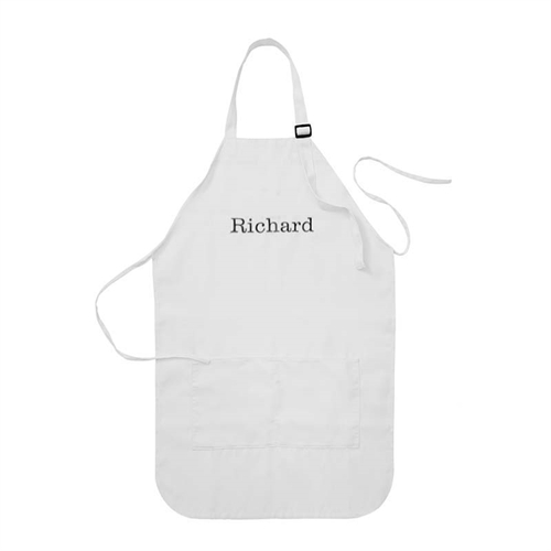 56 x 61 cm Foto-Schürze Stickerei Personalisieren Weiß