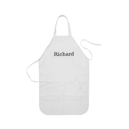 47 x 61 cm Schürze Stickerei Personalisieren Weiß