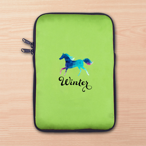 Grüne iPad Mini Tasche Hochformat Einseitig Personalisieren 21,0 x 14,6 cm