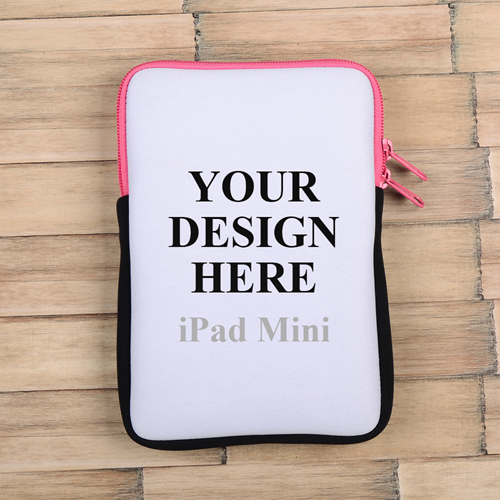 Hot Pinker Reißverschluss iPad Mini Hülle Hochformat Einseitig Personalisieren 21,0 x 14,6 cm