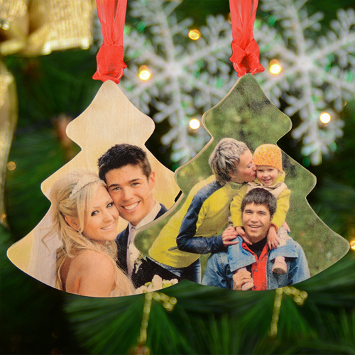 Personalisierter Foto Holzschmuck Baum