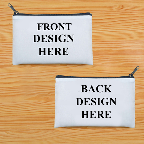 Schminkbeutel Vorne/Hinten Unterschiedlich Personalisieren 24,1 x 33,0 cm Reißverschluss Navy