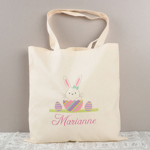 Girl Osterhase Budget Tasche Baumwolle Personalisieren