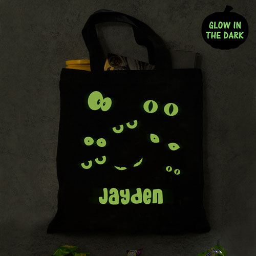 Geister in der Nacht Schwarze Tasche Personalisieren Leuchtende Gruselmomente