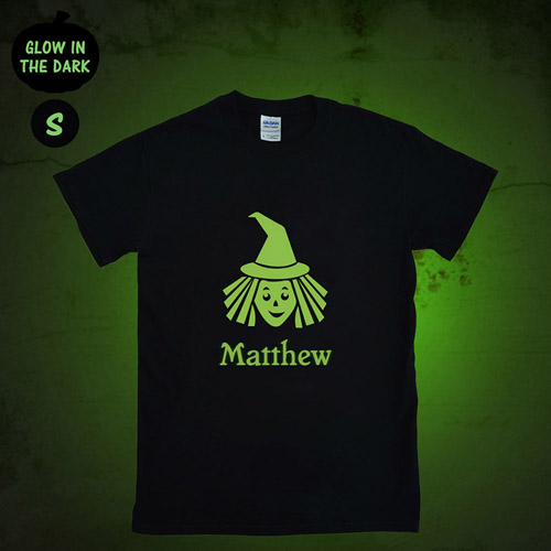 Leuchtendes T-Shirt Zauberlehrling Glow Personalisieren Baumwolle Größe S Small