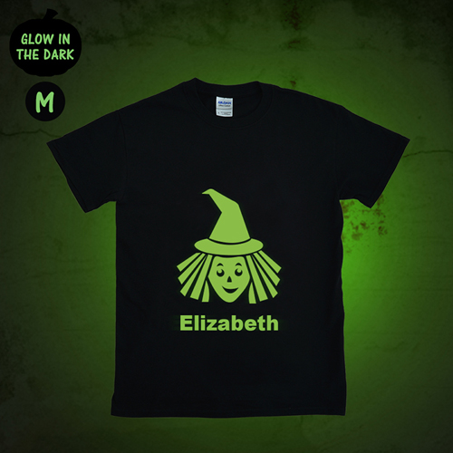 Leuchtendes T-Shirt Zauberlehrling Glow Personalisieren Baumwolle Größe M Medium
